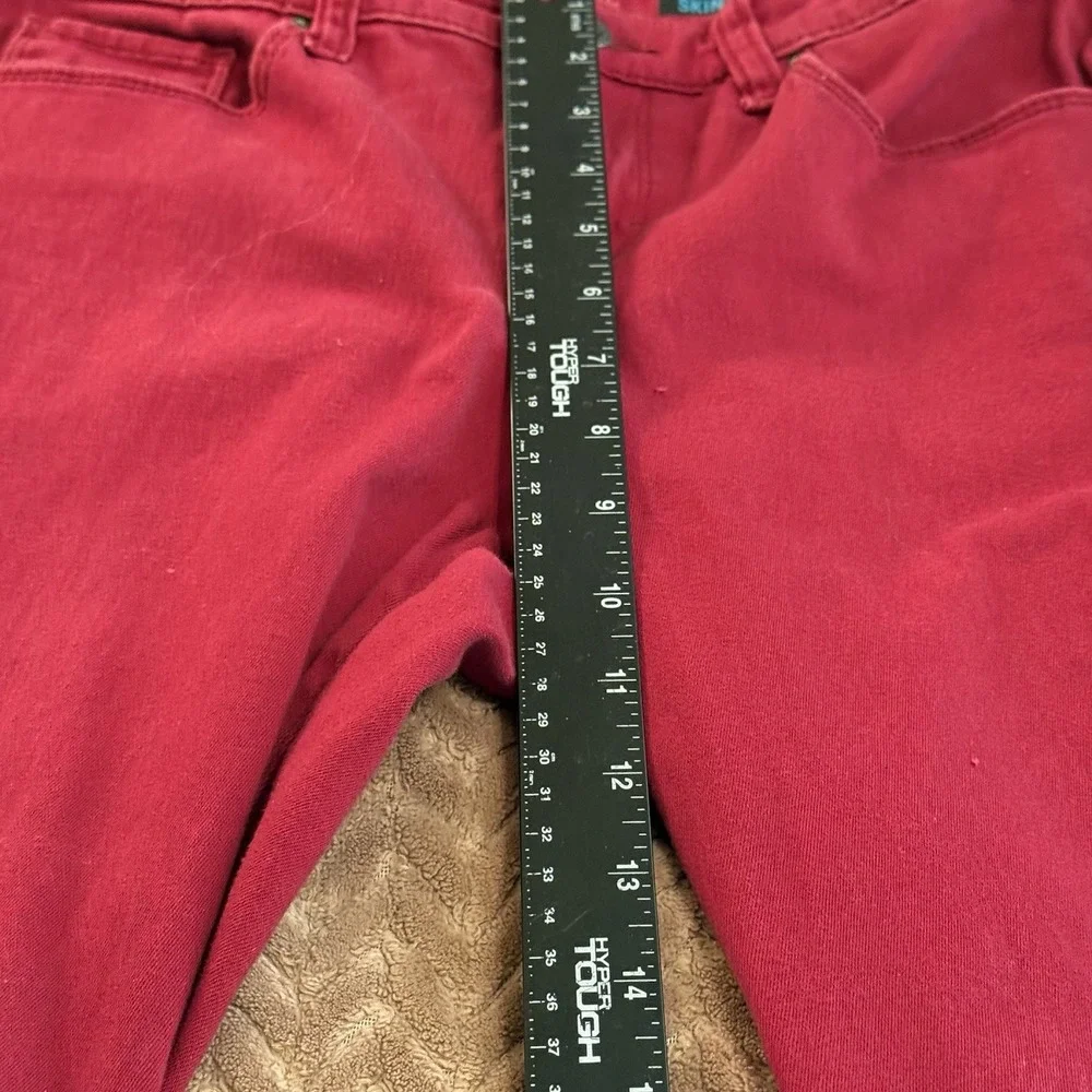 Style &Co Womens 6 Red Denim Stretch Mid Rise Skinny Jeans Streetwear Y2K Boho‎